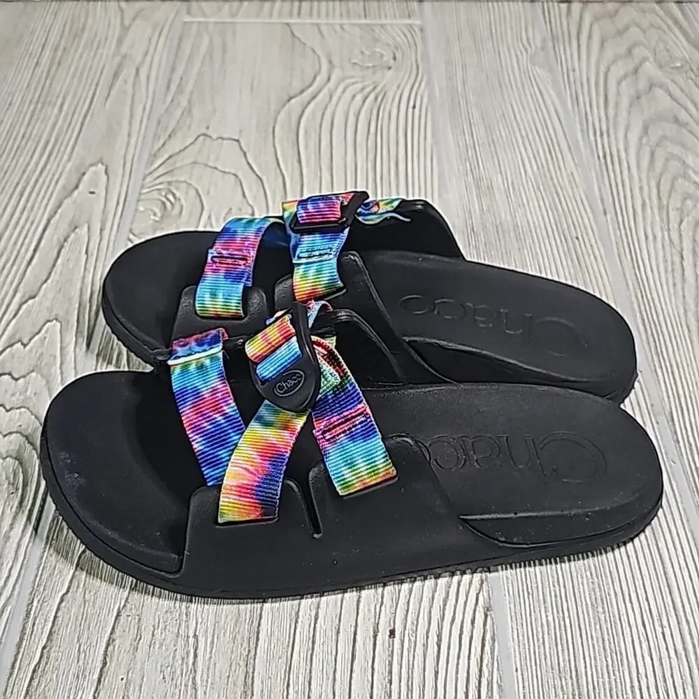 Chaco Chillos Tie Dye Slide Sandals Kids Size 3